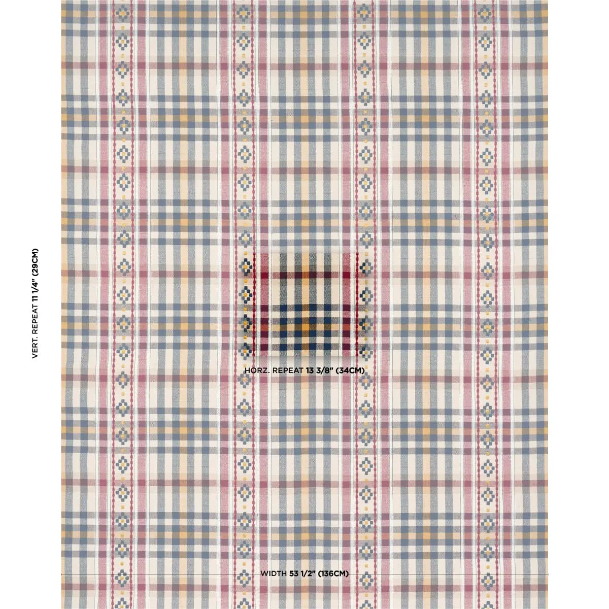 HUTTON HAND WOVEN CHECK_ ROUGE & NAVY