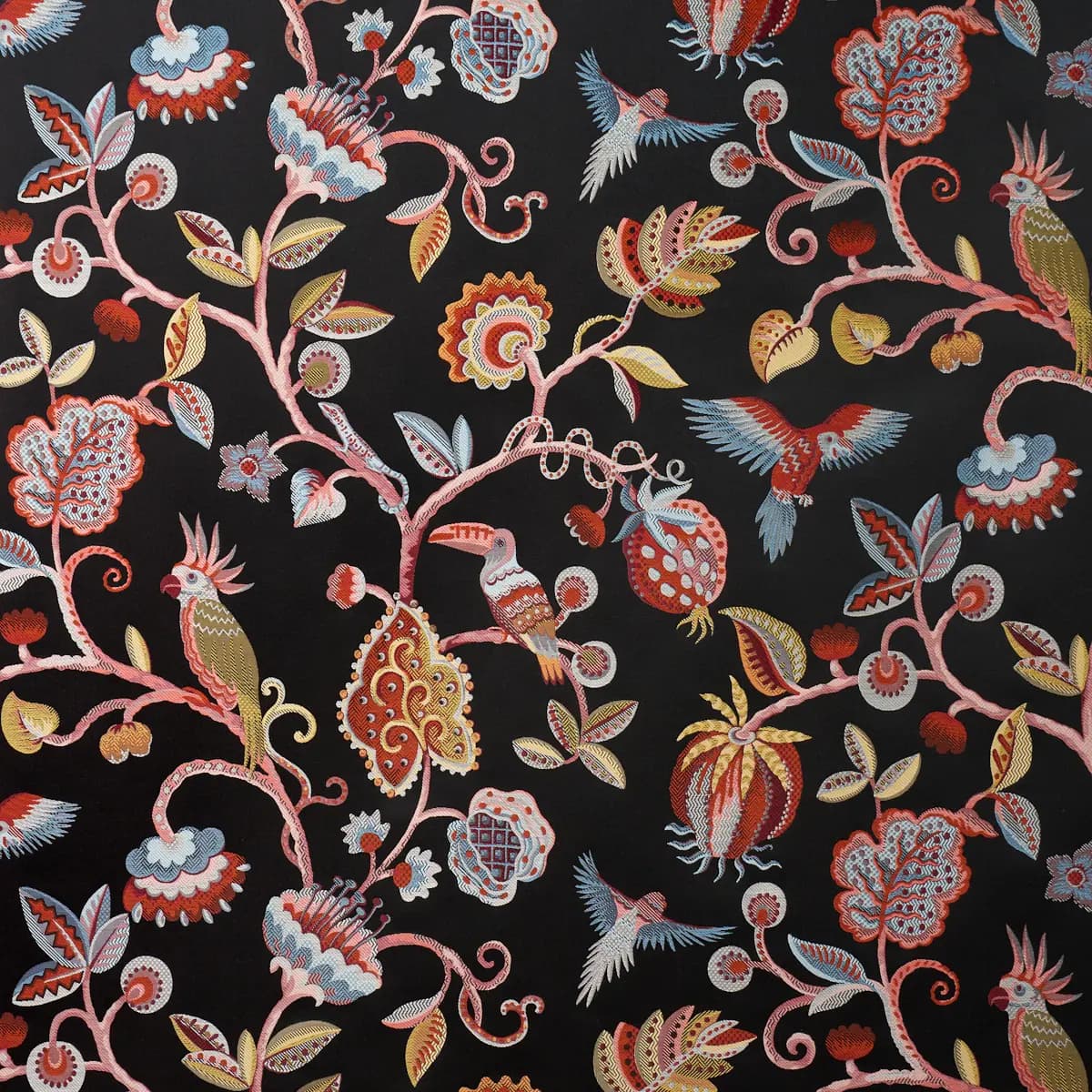 BIRDS OF PARADISE WOVEN_ NOIR