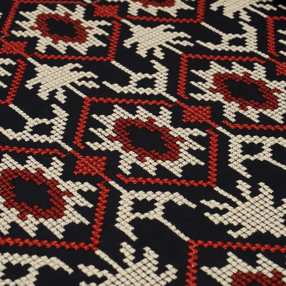 ANDEAN TRIBUTE EMBROIDERY_ RUBY MIDNIGHT SHADOWS