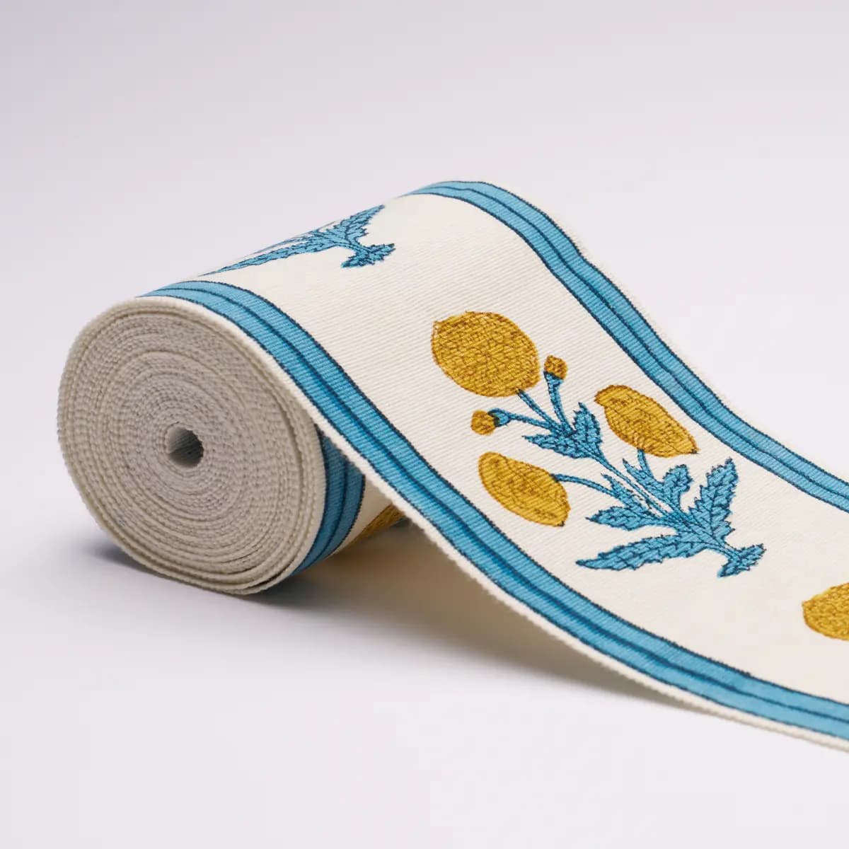 POPPY HAND BLOCK TRIM_ BLUE