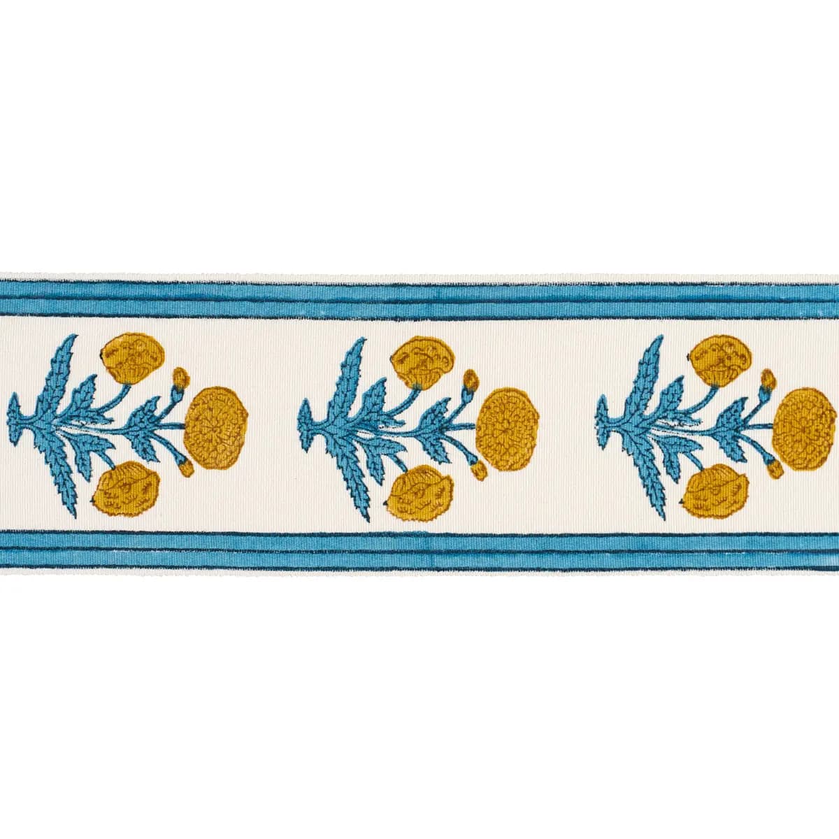 POPPY HAND BLOCK TRIM_ BLUE