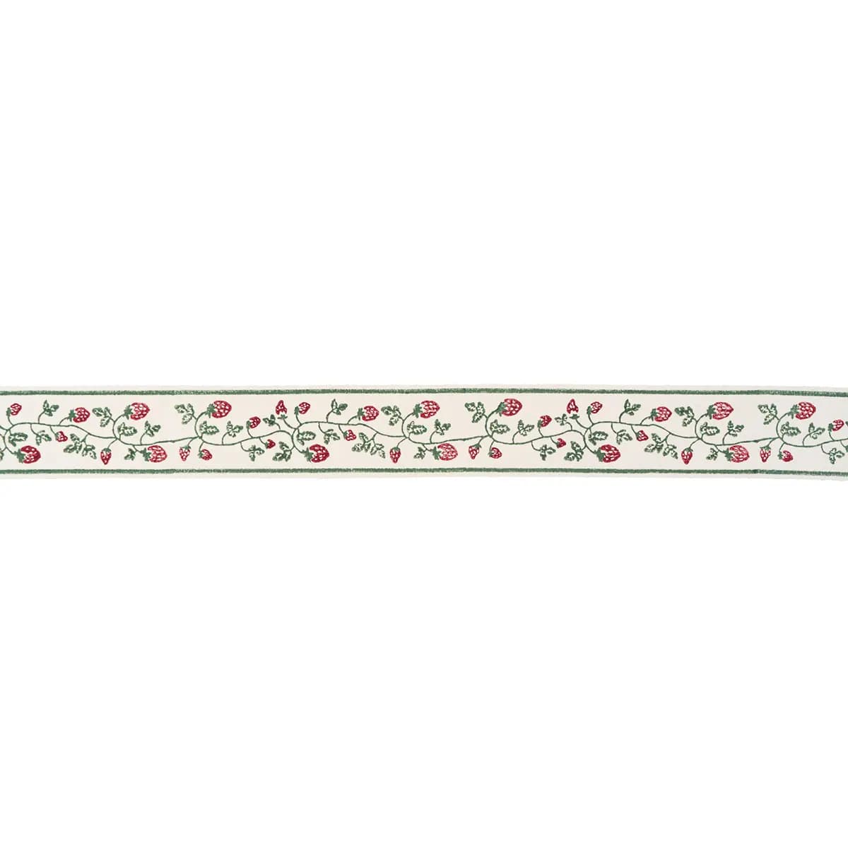 STRAWBERRY TRAIL HAND BLOCK TRIM_ DARK GREEN