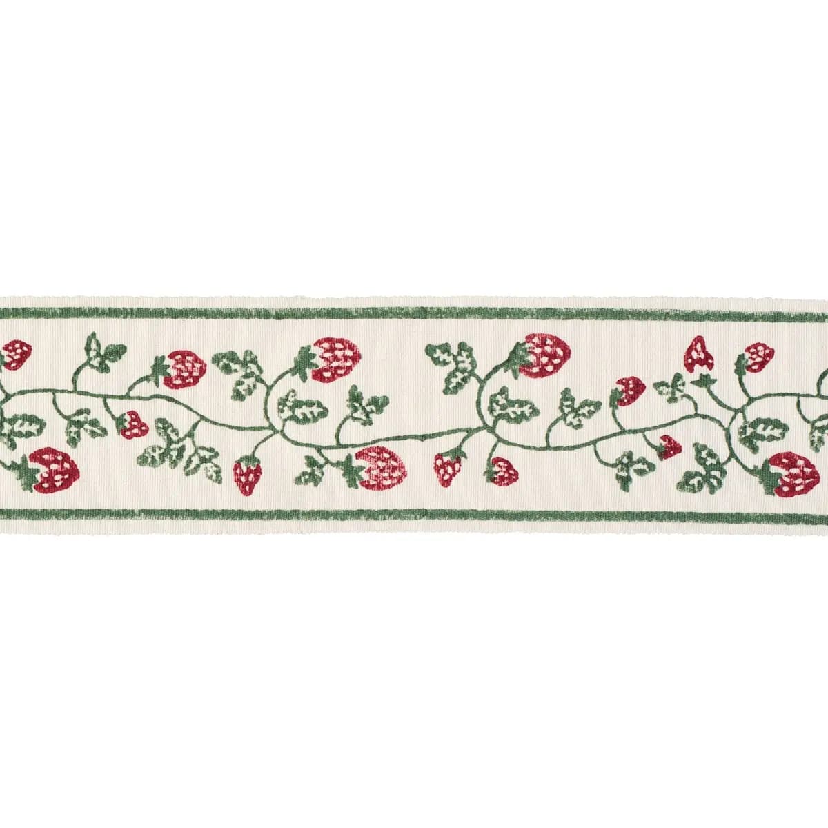 STRAWBERRY TRAIL HAND BLOCK TRIM_ DARK GREEN