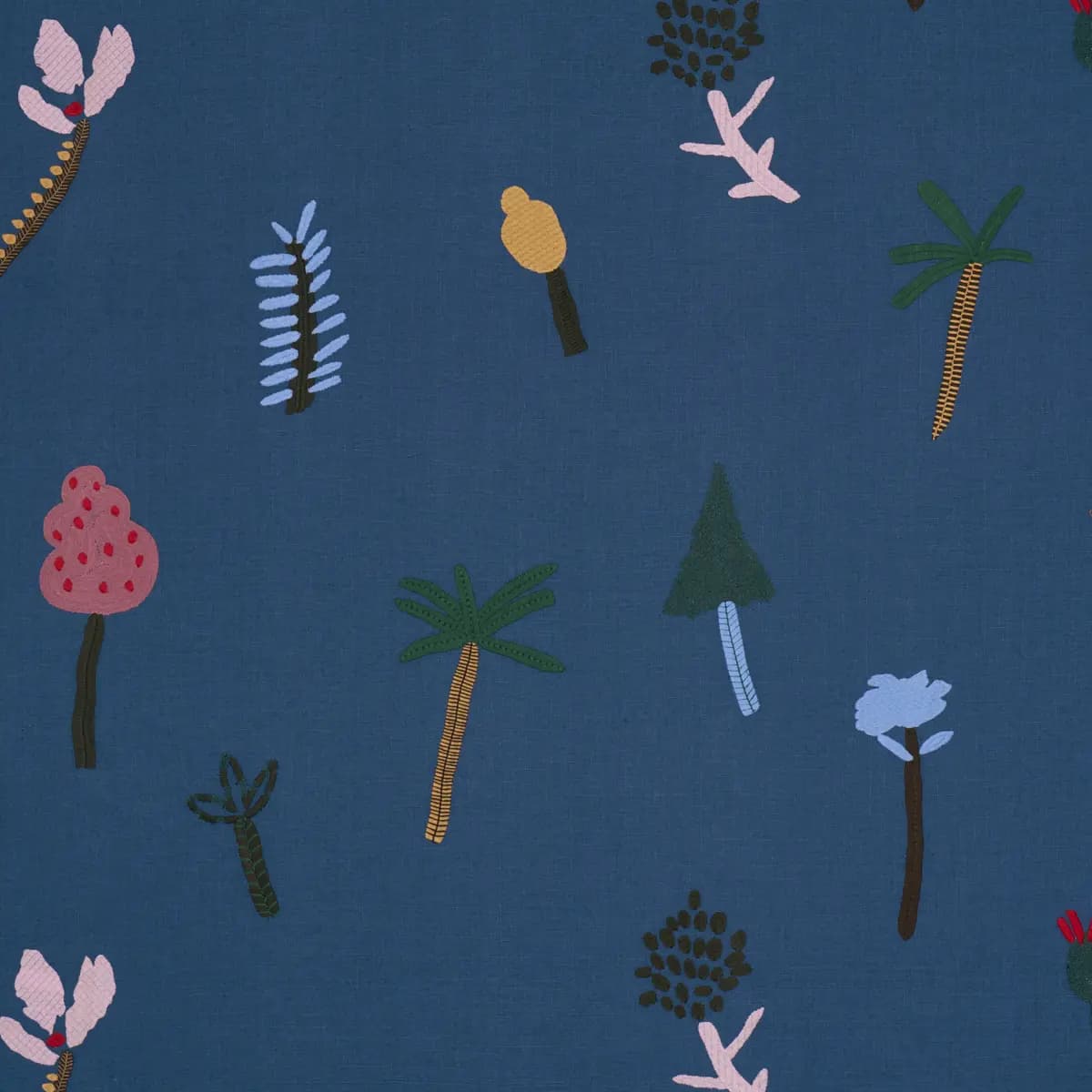 TROPICAL TREES_ BLUE
