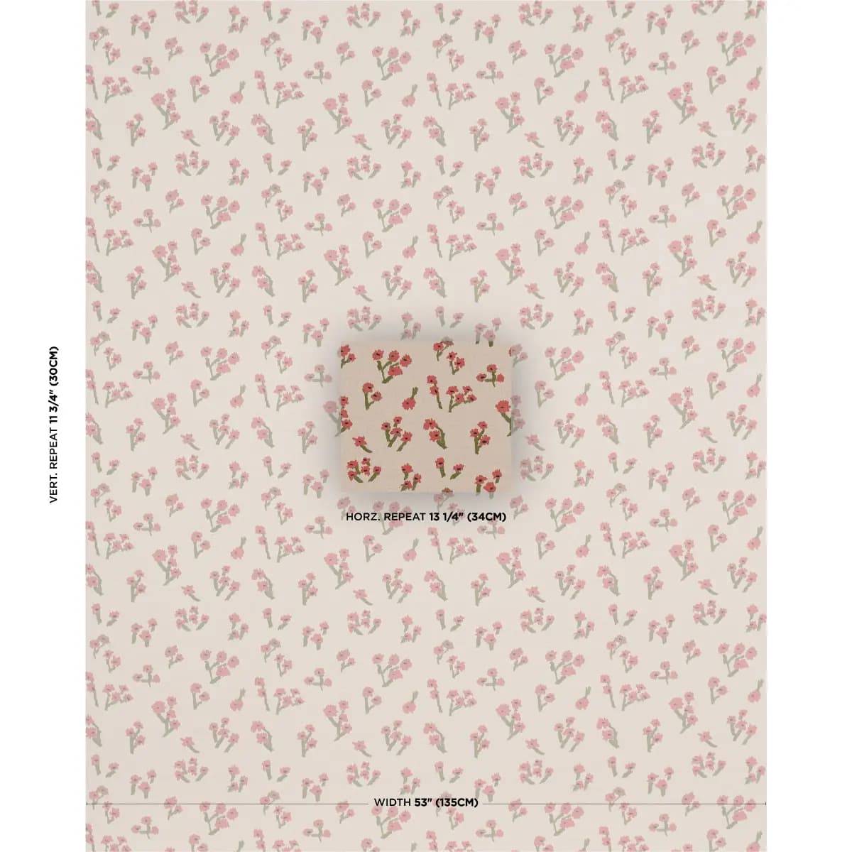Rosie Posy Woven_ RED