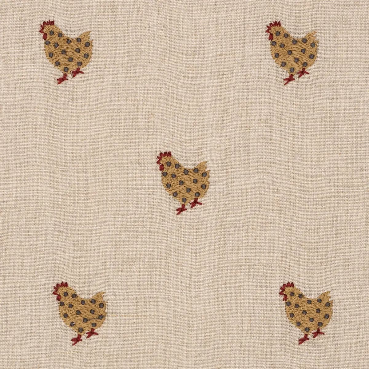 BETSY'S CHICKEN EMBROIDERY_ NATURAL