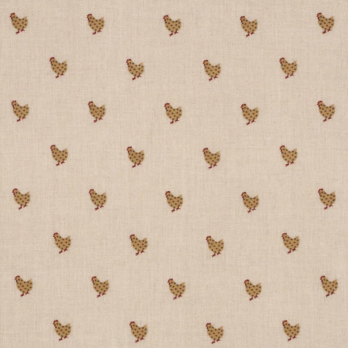 BETSY'S CHICKEN EMBROIDERY_ NATURAL