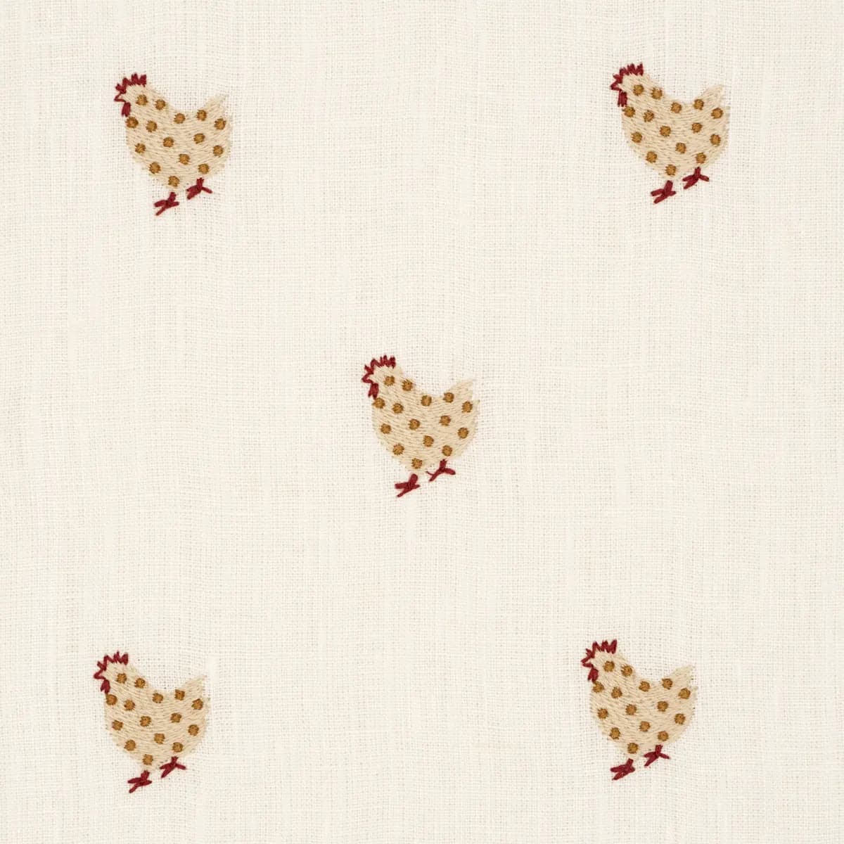 BETSY'S CHICKEN EMBROIDERY_ IVORY