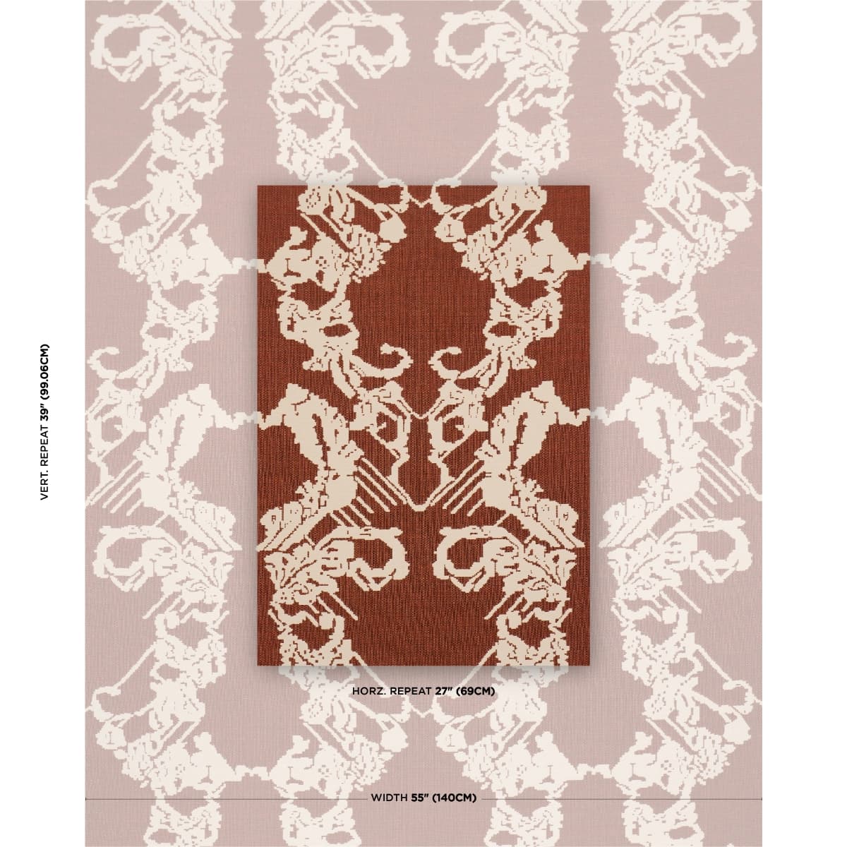 REVERSIBLE DIGITAL DAMASK_ CHARTREUSE