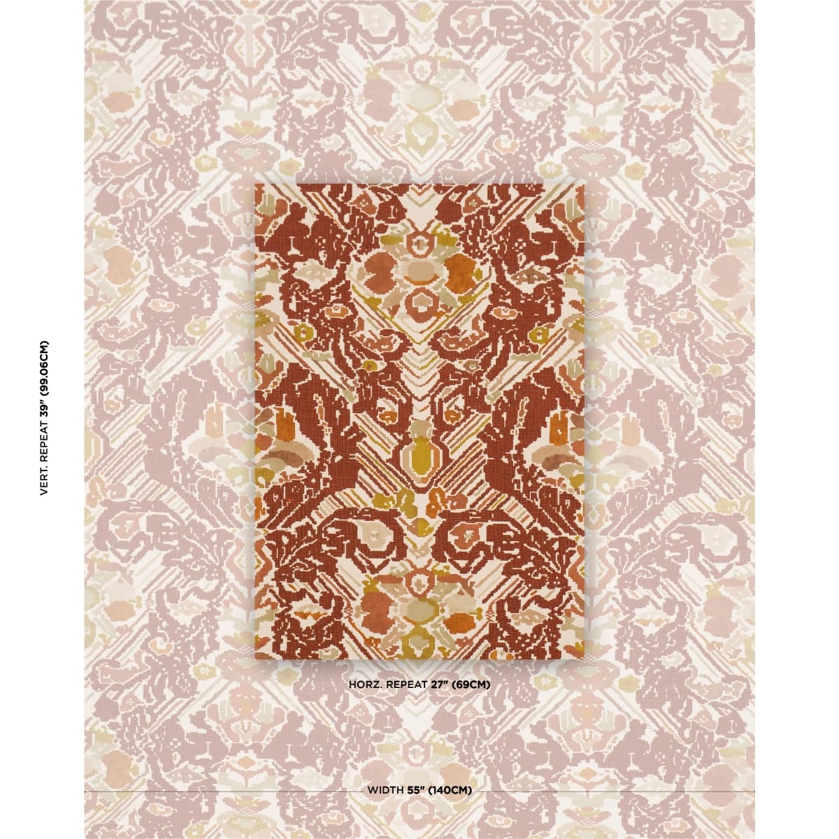 REVERSIBLE DIGITAL DAMASK_ CHARTREUSE