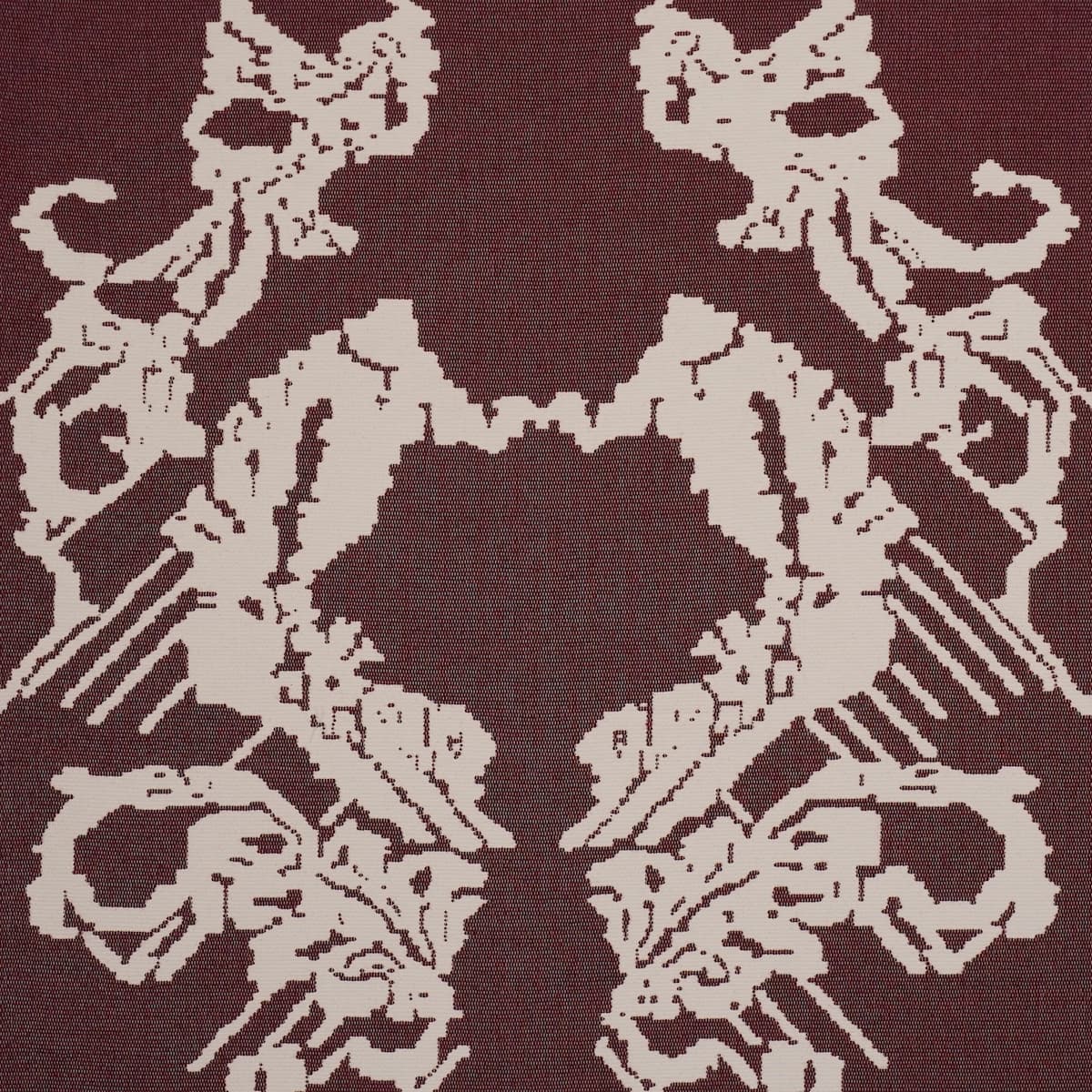 REVERSIBLE DIGITAL DAMASK_ MERLOT