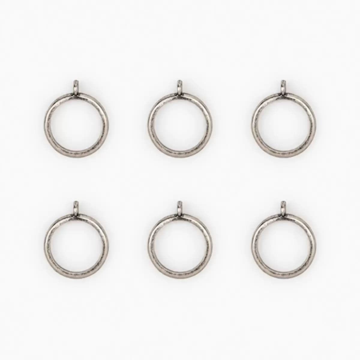 Curtain Rings, Set of 6_ ANTIQUE NICKEL (LACQUERED)