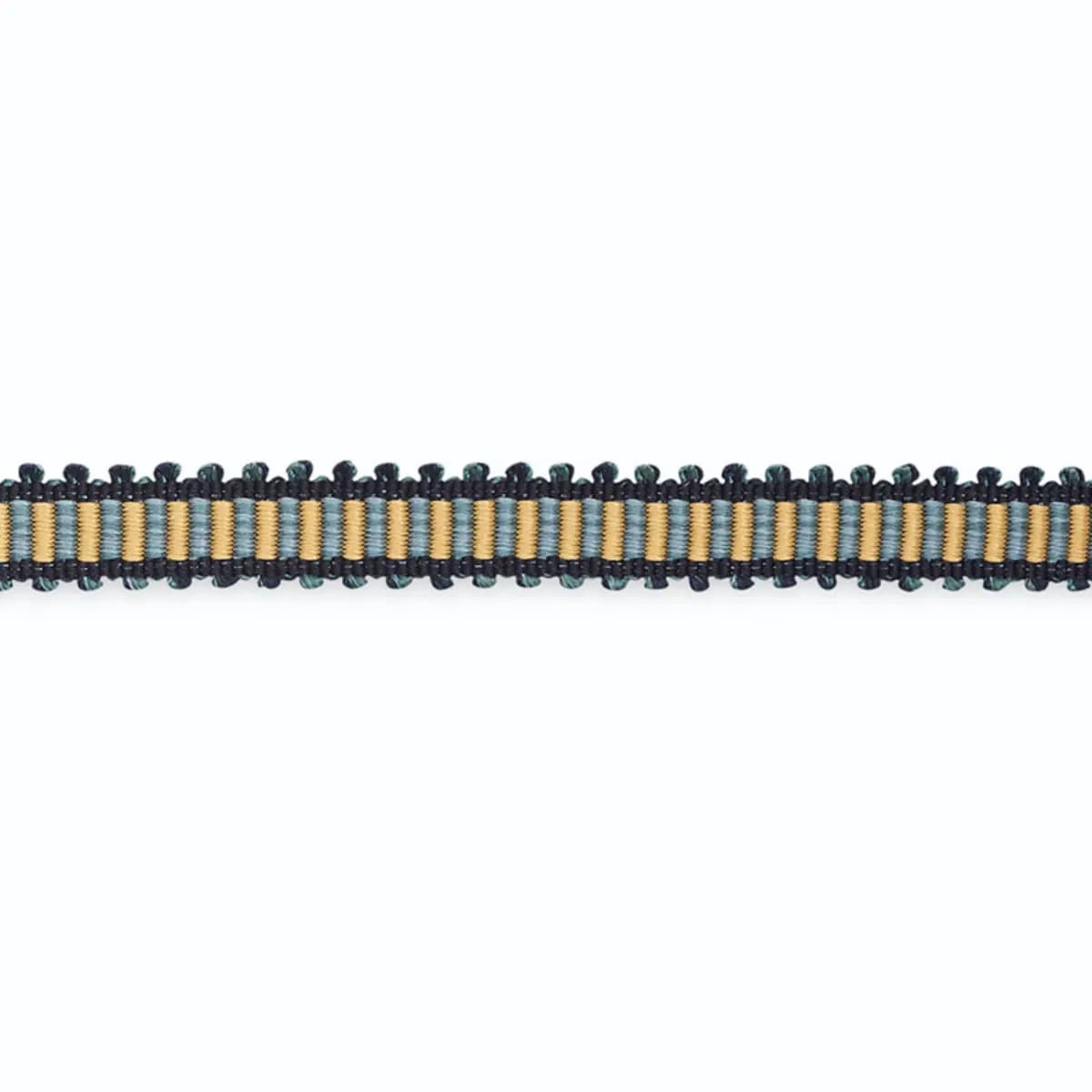 KIM GIMP SLK W/PICOT EDGE 1/2"_ GOLD/INDIGO/NAVY