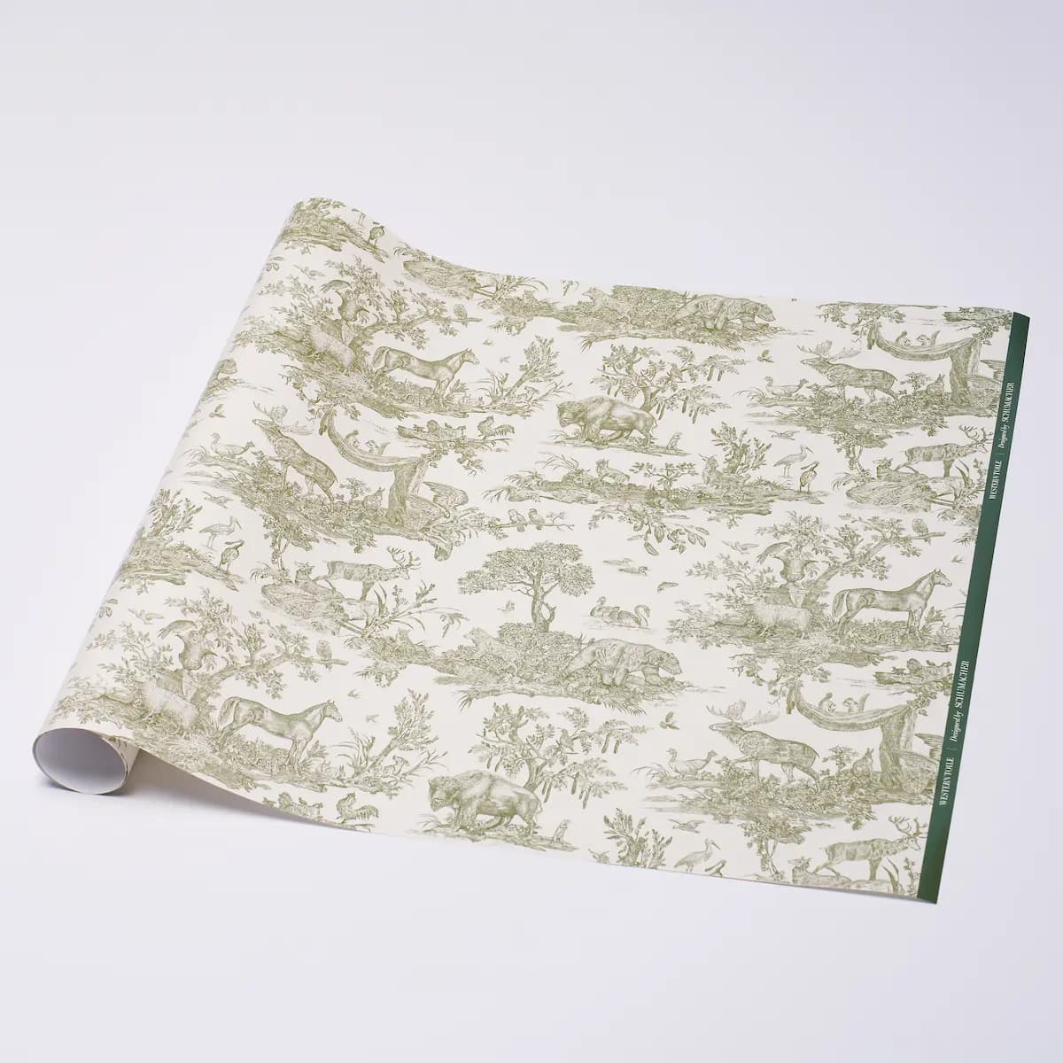 Western Toile Wrapping Paper_ OLIVE