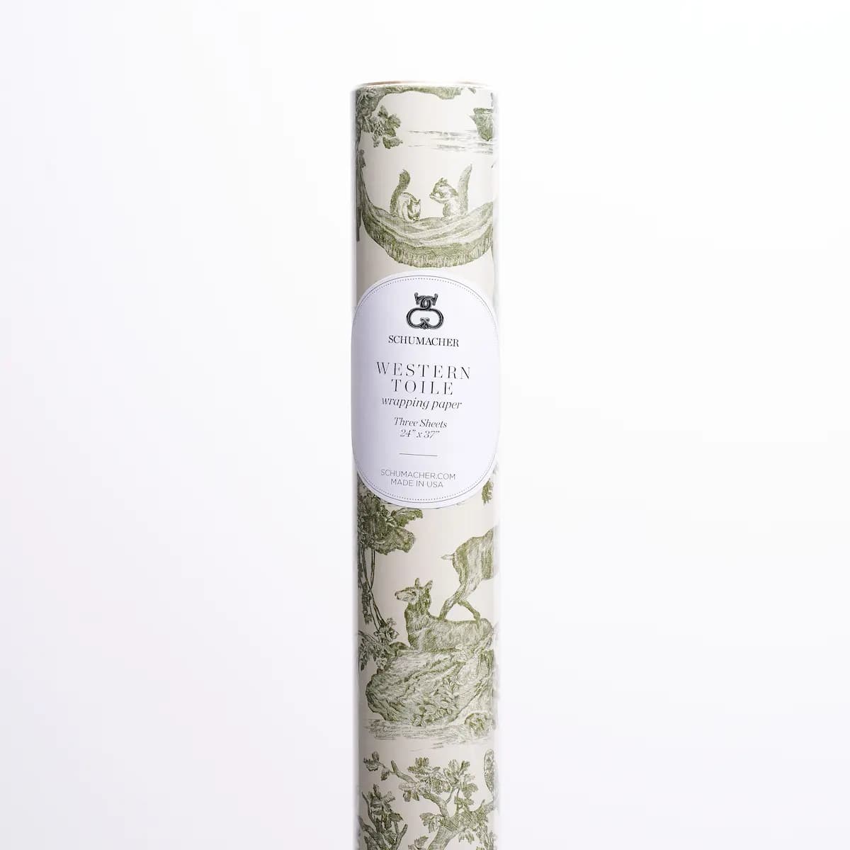 Western Toile Wrapping Paper_ OLIVE