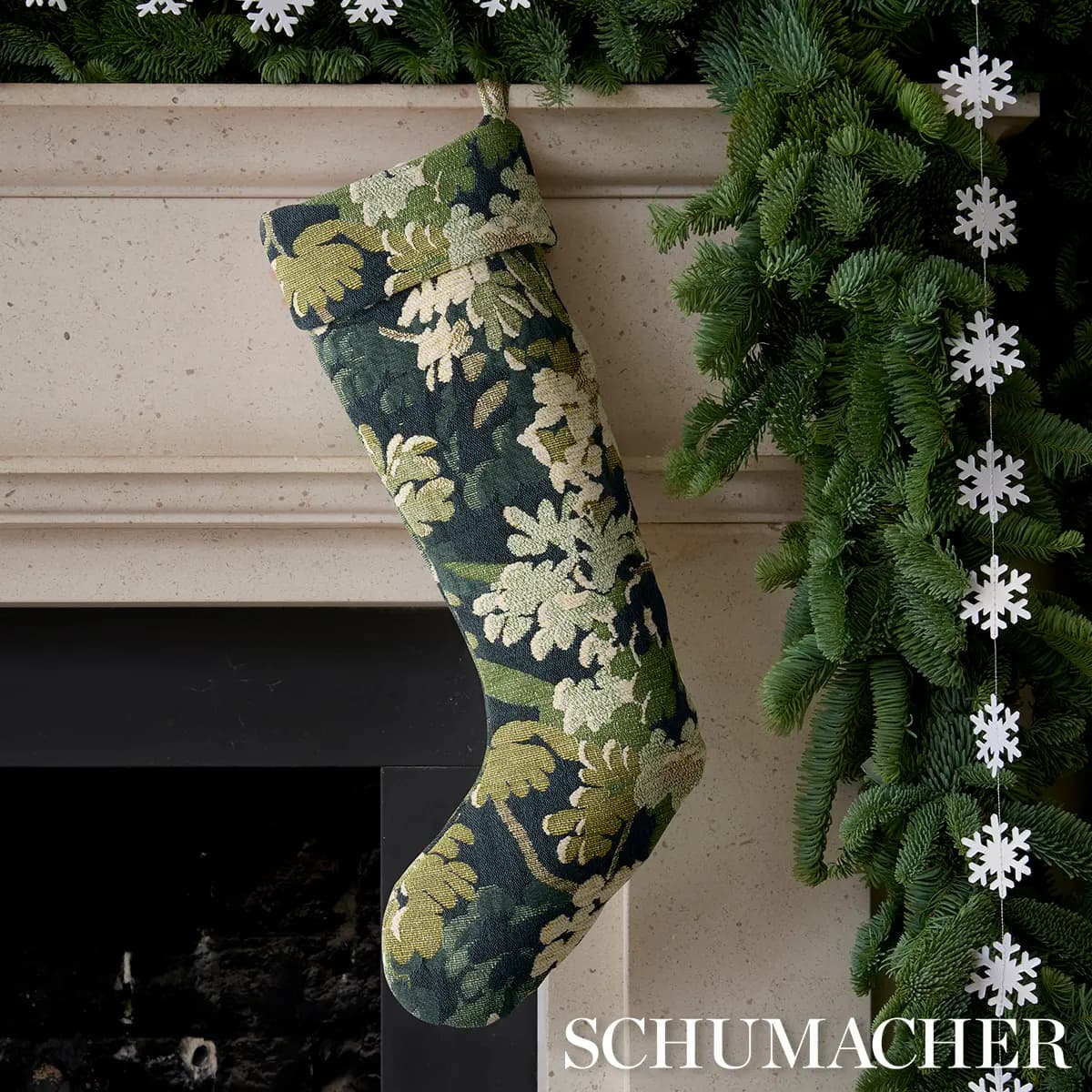 Verdure Tapestry Stocking_ PEACOCK
