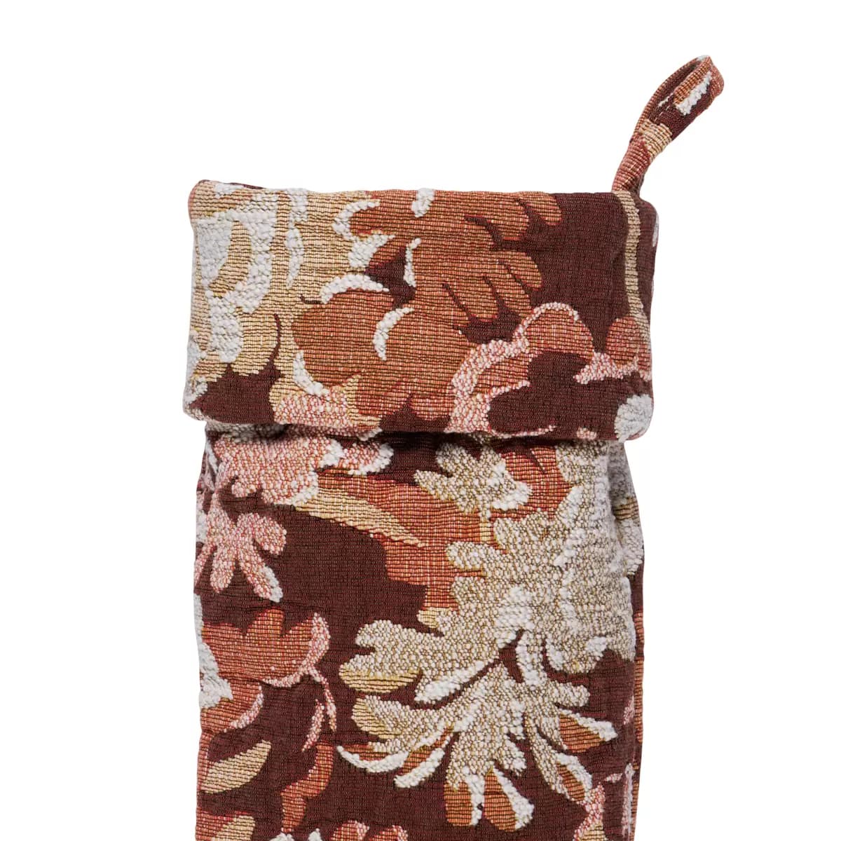 Verdure Tapestry Stocking_ TERRACOTTA