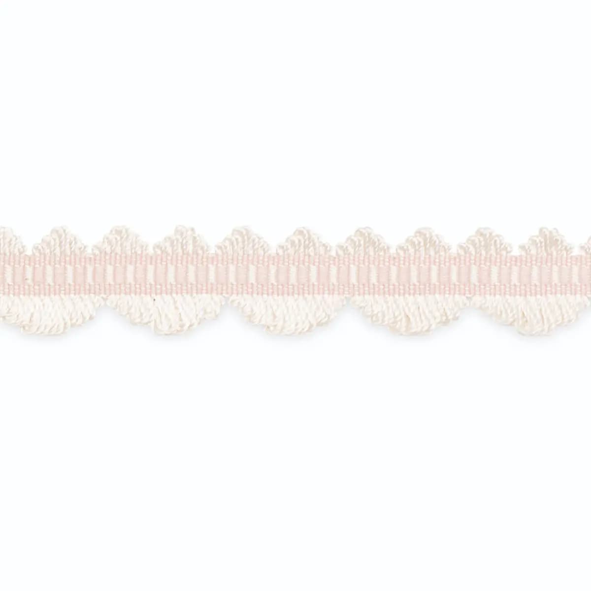 NOELLE LOOP FRINGE_ WHITE/BABY PINK