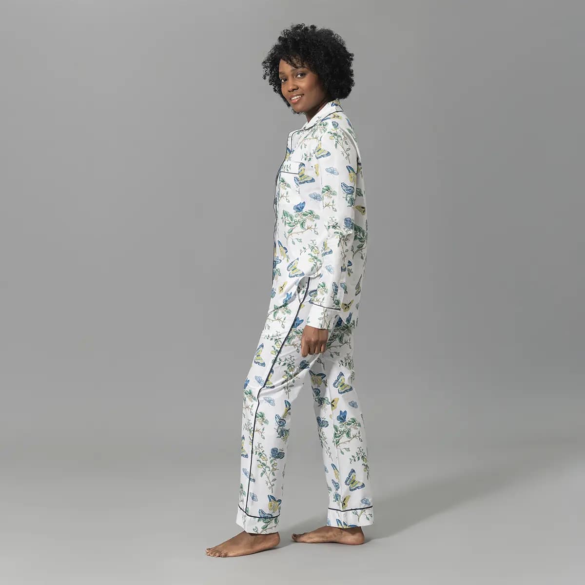 Baudin Butterfly Pajama Set_ PRUSSIAN BLUE