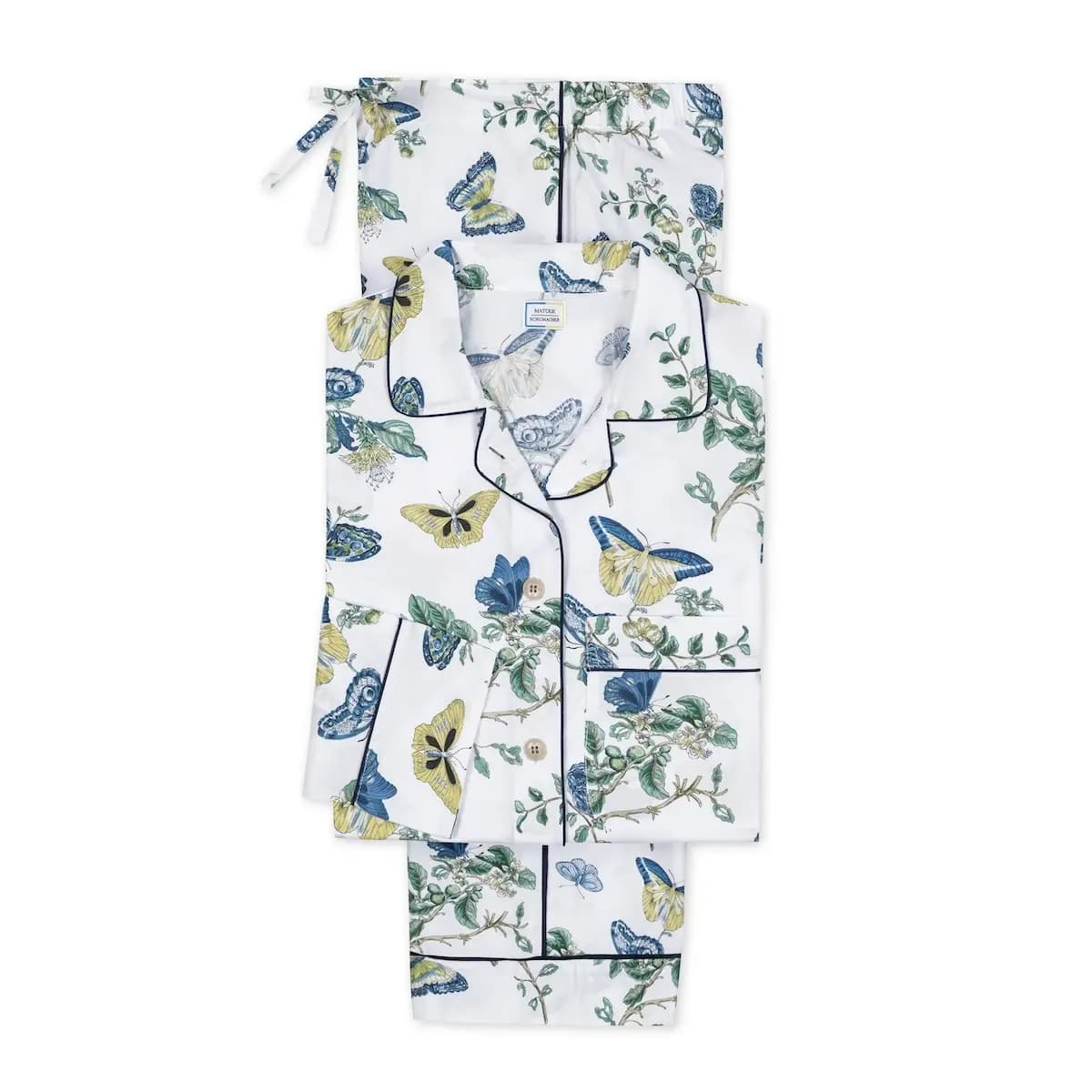 Baudin Butterfly Pajama Set_ PRUSSIAN BLUE