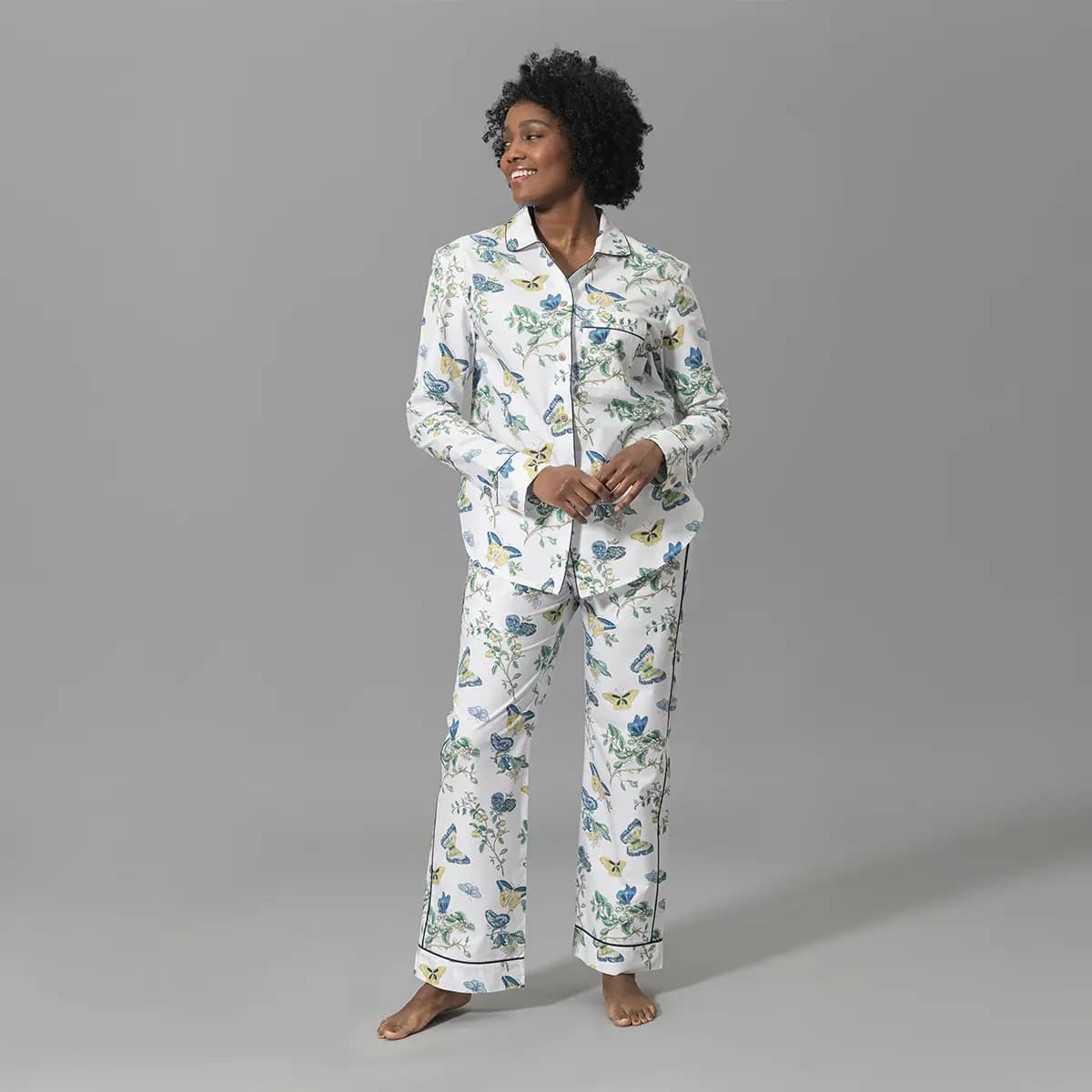 Baudin Butterfly Pajama Set_ PRUSSIAN BLUE