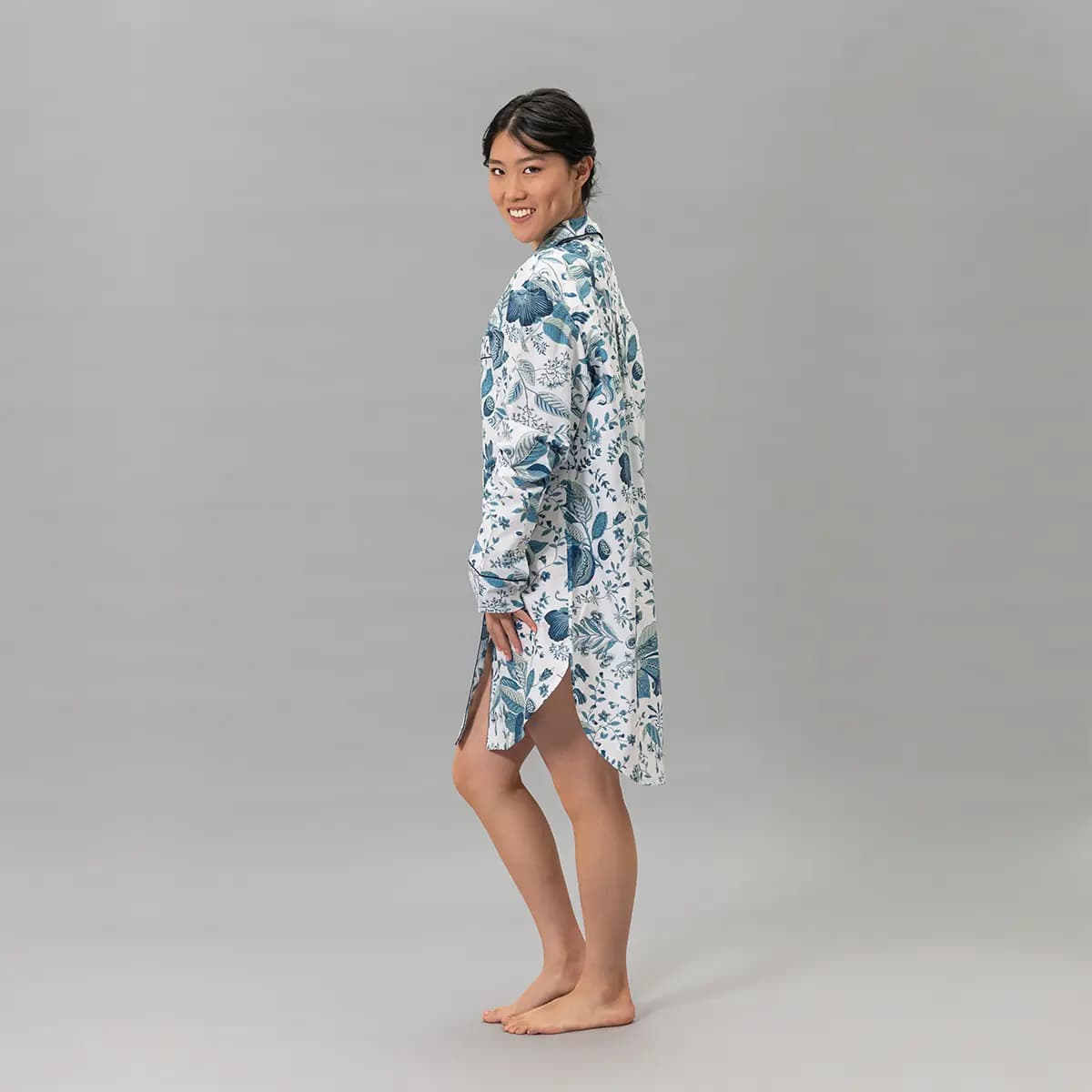 Pomegranate Sleep Shirt_ PRUSSIAN BLUE