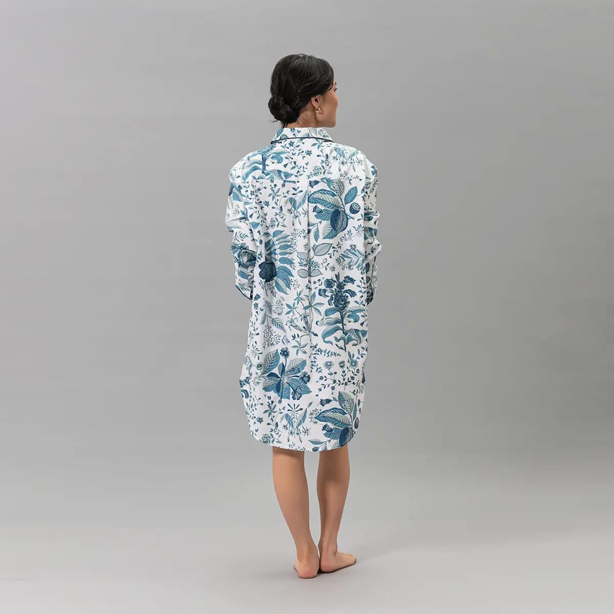 Pomegranate Sleep Shirt_ PRUSSIAN BLUE