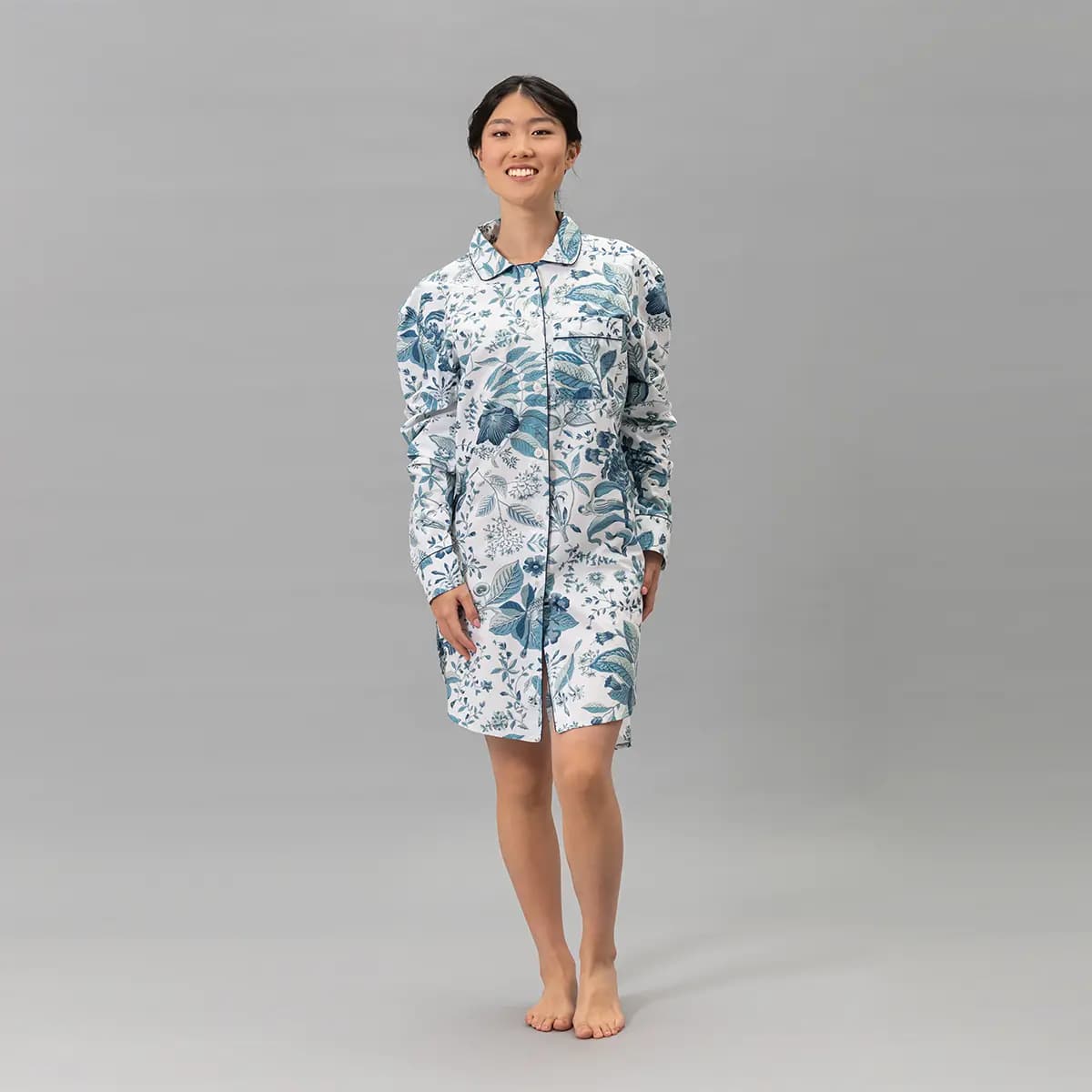 Pomegranate Sleep Shirt_ PRUSSIAN BLUE