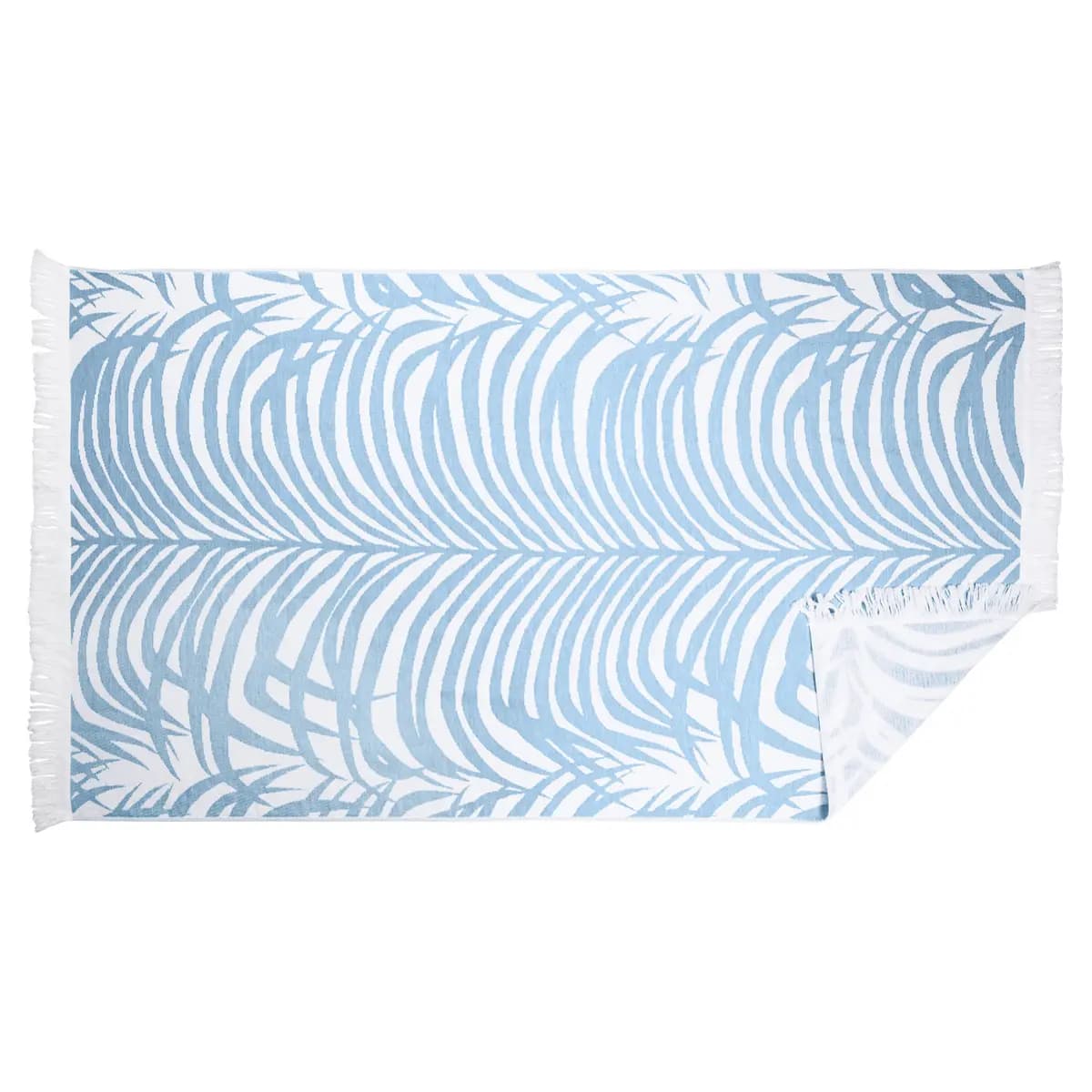 Zebra Palm Beach Towel_ POOL BLUE