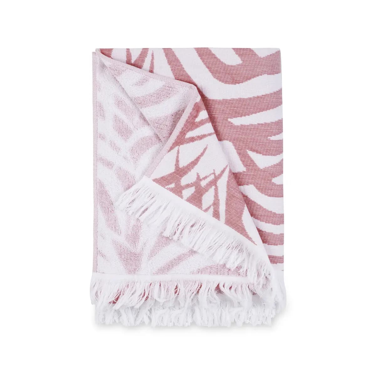 Zebra Palm Beach Towel_ FLAMINGO