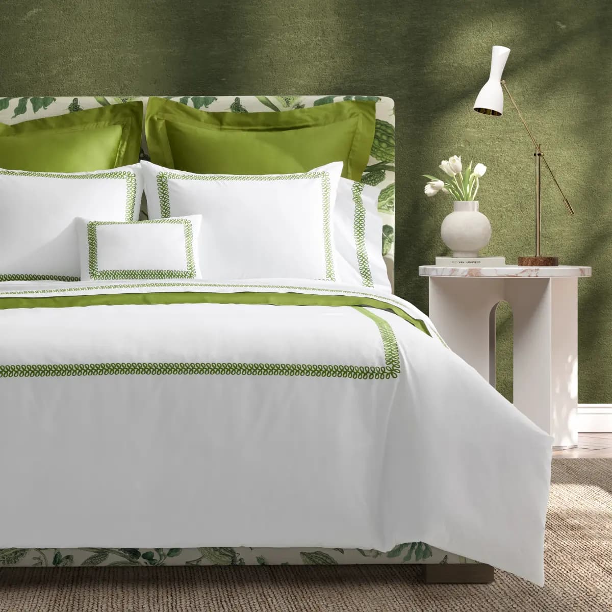 Astor Braid Duvet Cover_ GRASS
