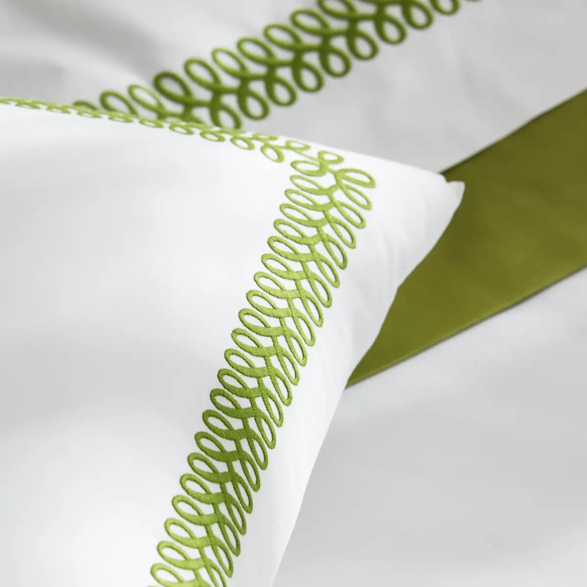 Astor Braid Duvet Cover_ GRASS