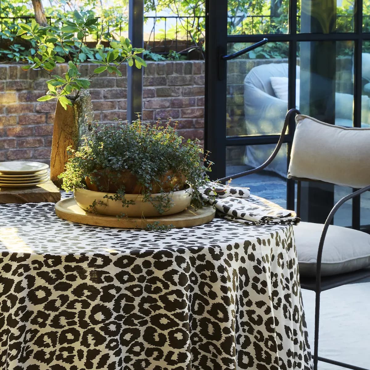 Iconic Leopard Napkin, Set of 4_ CINDER