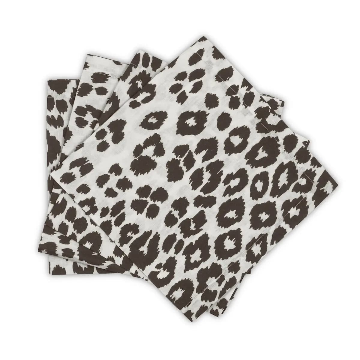 Iconic Leopard Napkin, Set of 4_ CINDER
