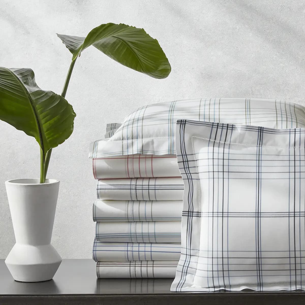 August Plaid Duvet Cover_ SABLE