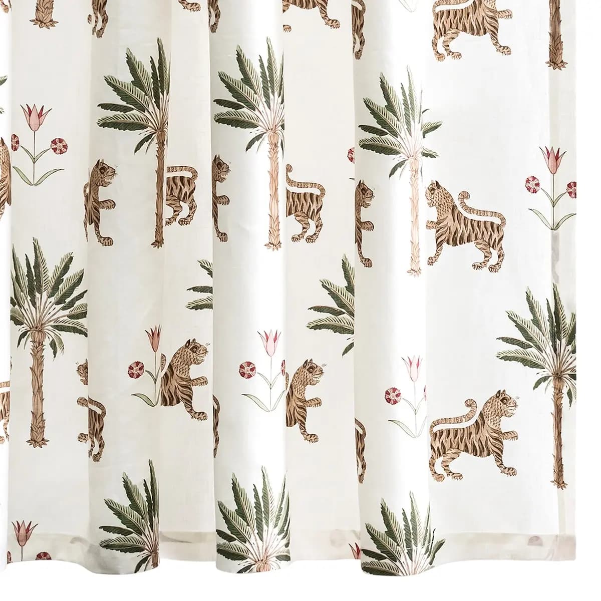 Tiger Palm Shower Curtain_ TIGEREYE