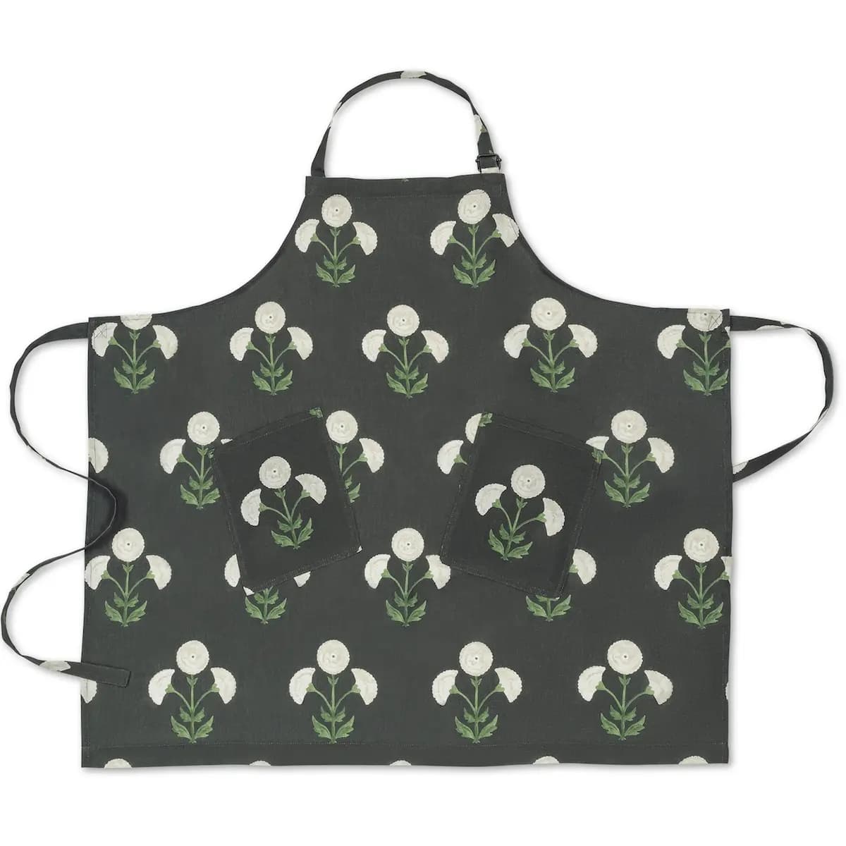 Gisele Linen Apron_ MOONFLOWER