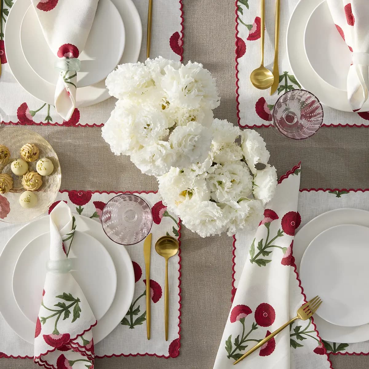 Gisele Napkin, Set of 4_ SCARLET