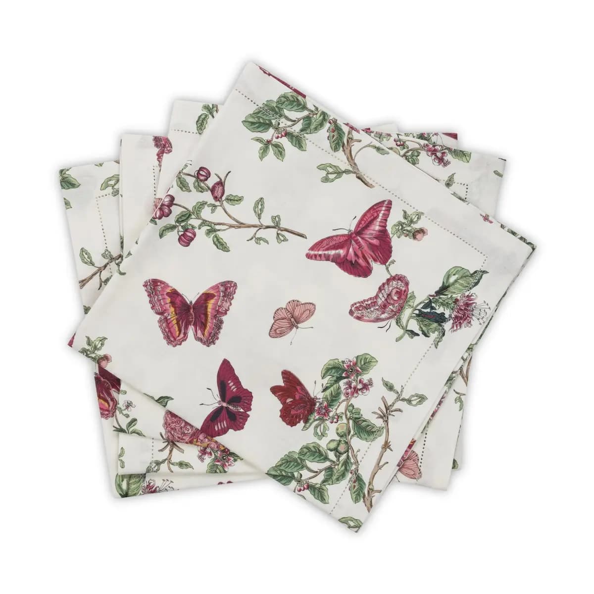 Baudin Butterfly Napkins (4)_ RUBY