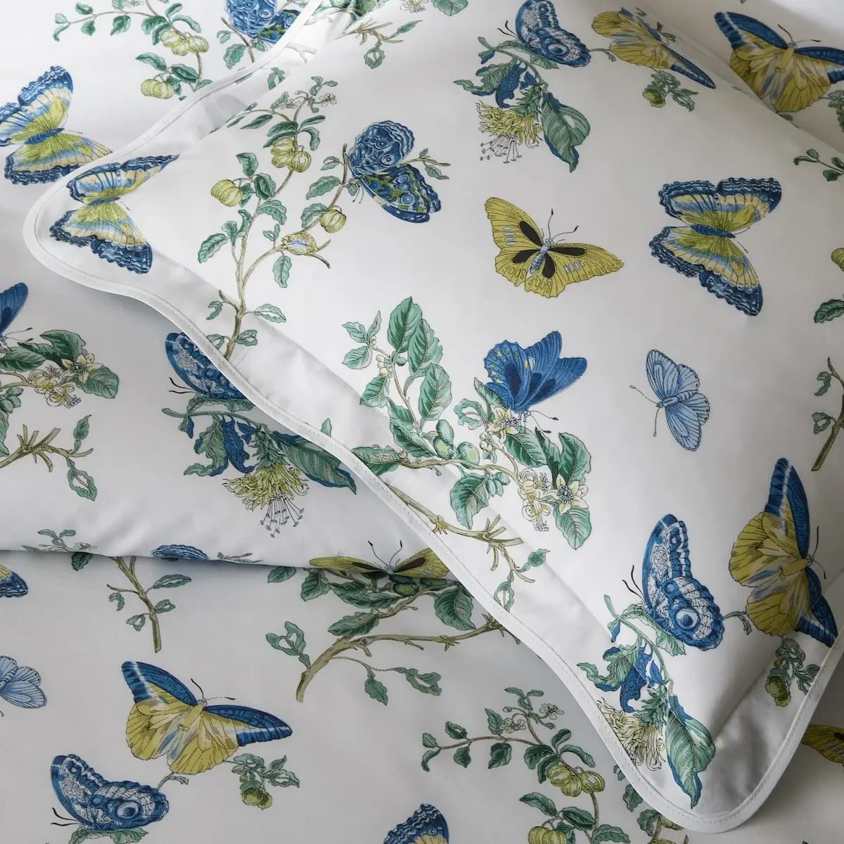 Baudin Butterfly Pillowcase Pair_ PRUSSIAN BLUE
