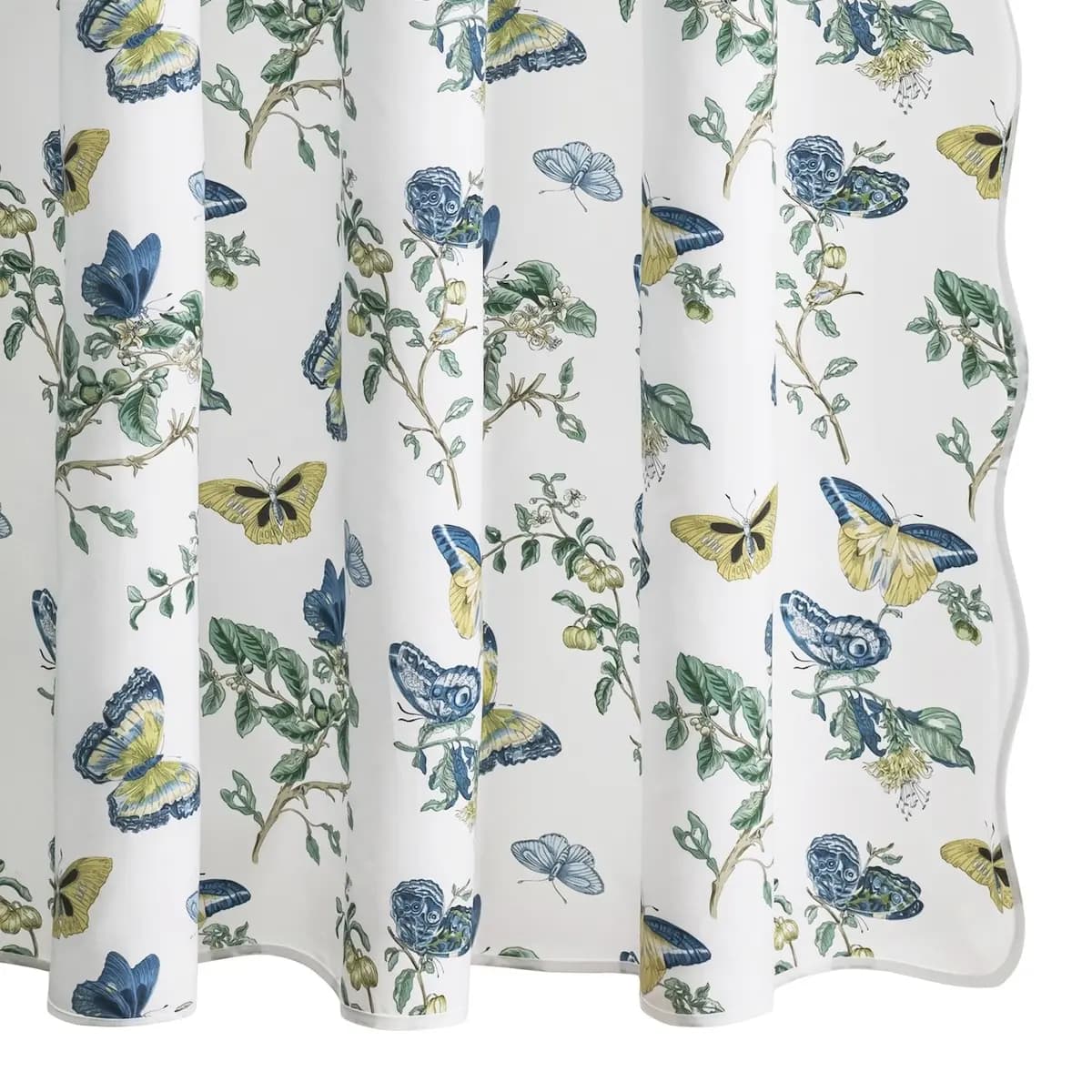 Baudin Butterfly Shower Curtain_ PRUSSIAN BLUE