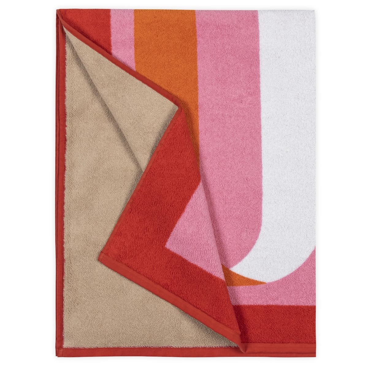 Ribbon Beach Towel_ FLAMINGO