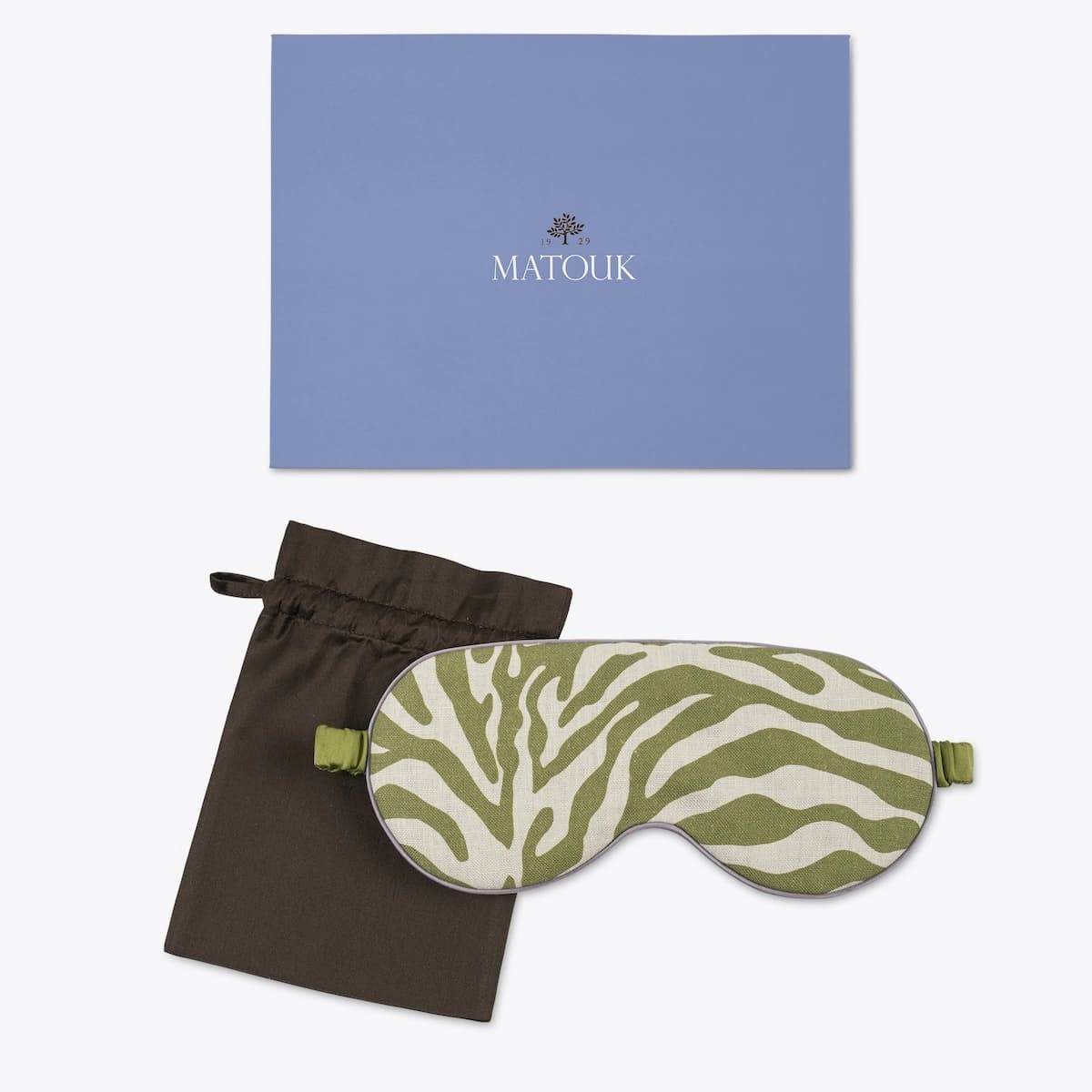 Regine Linen Sleep Mask_ GRASS