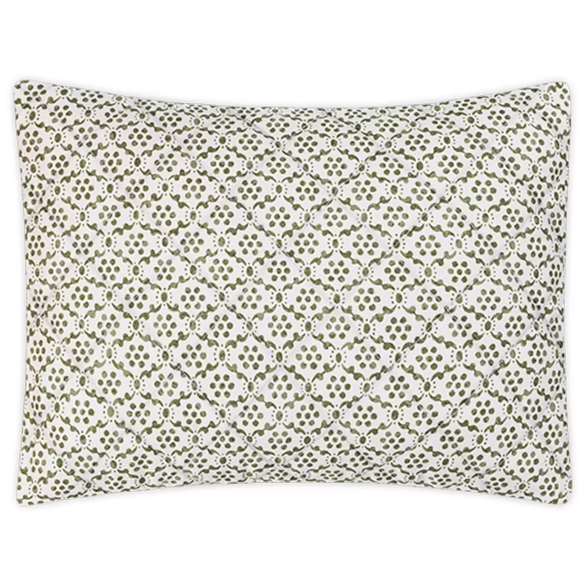 Laksha Quilted Sham_ MOSS