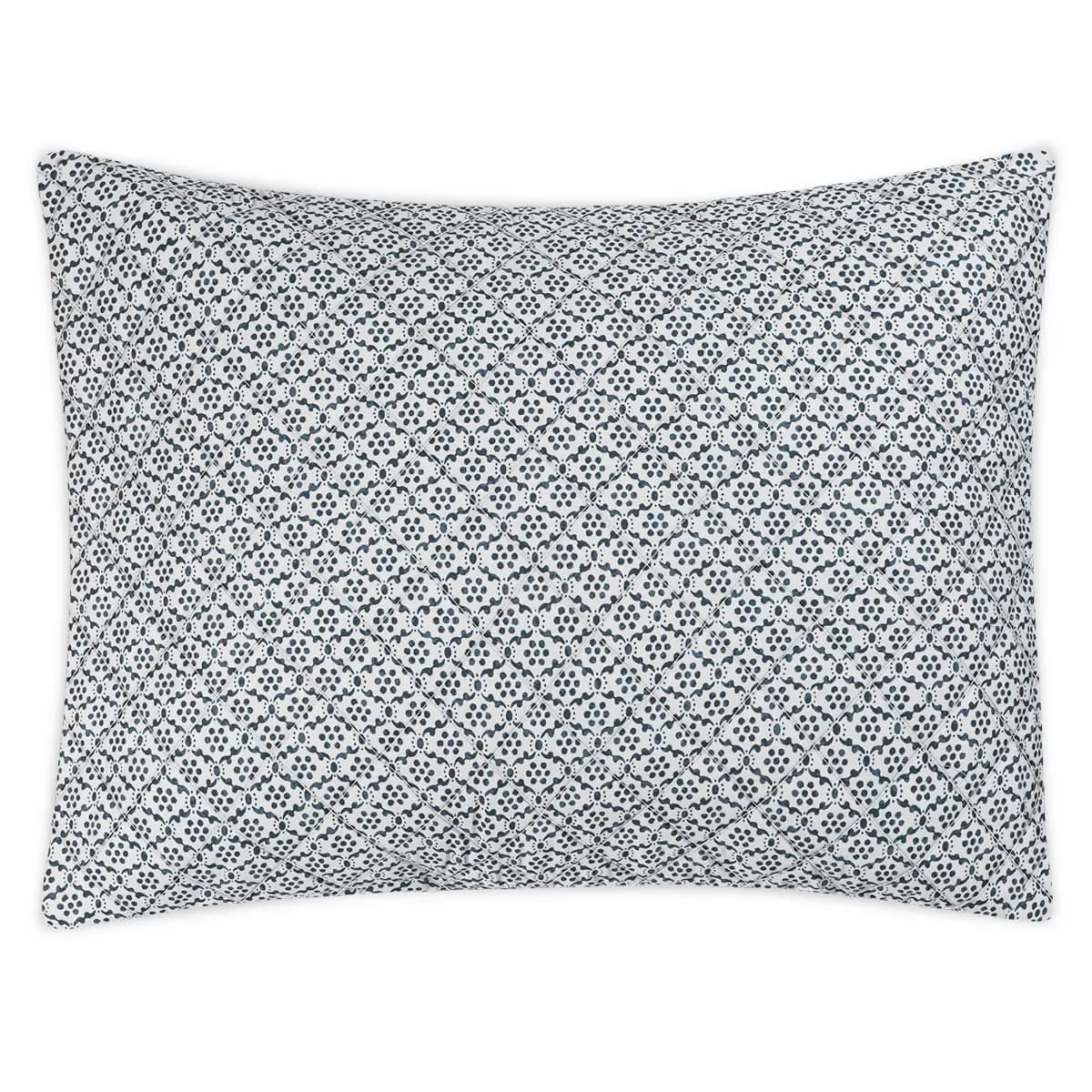 Laksha Quilted Sham_ INDIGO