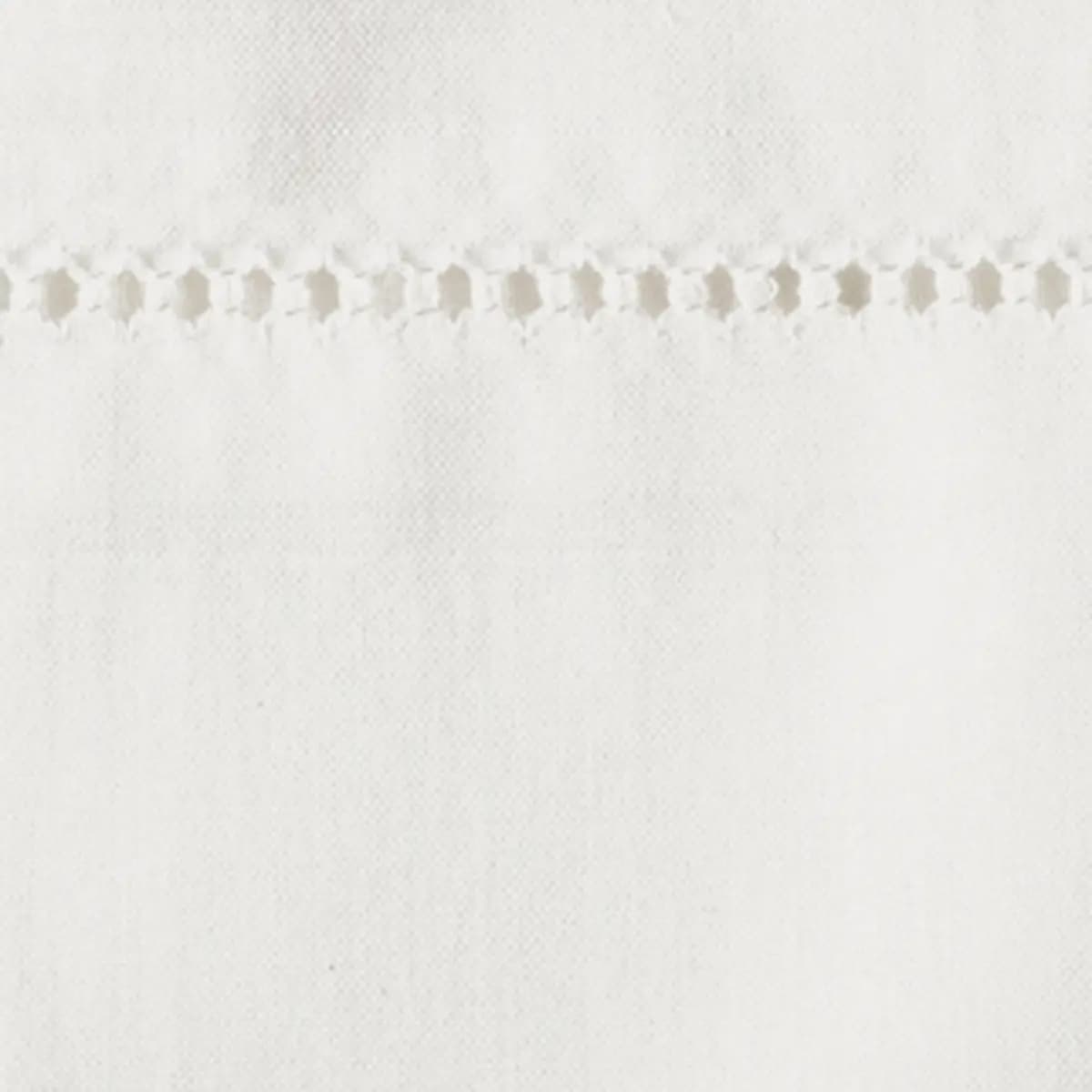 Luca Hemstitch Flat Sheet_ BONE