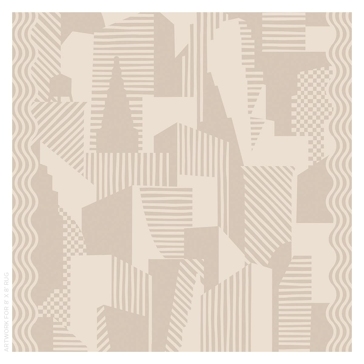 City's Silent Lines Rug_ STONE