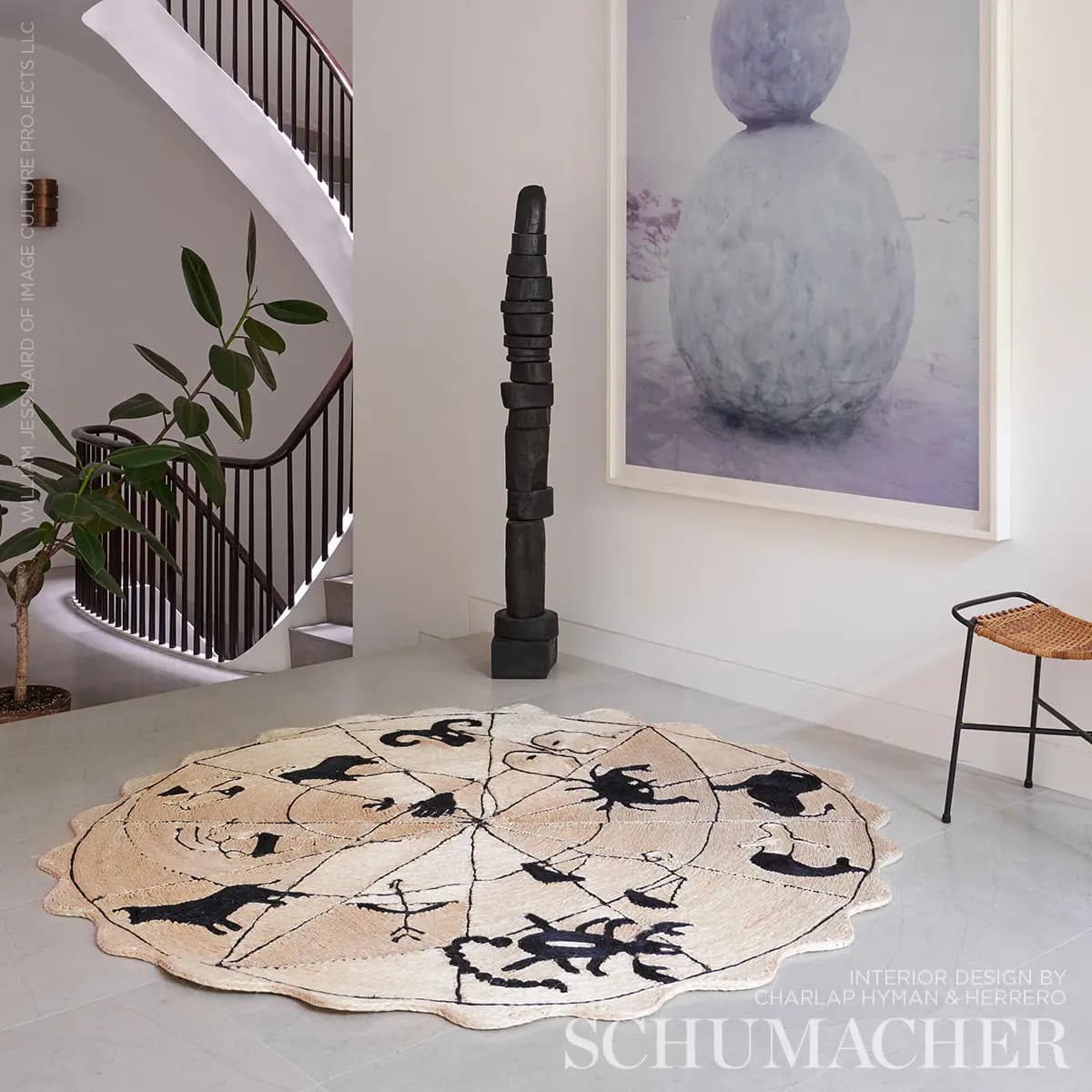 Astrologia Rug_ NATURAL/BLACK