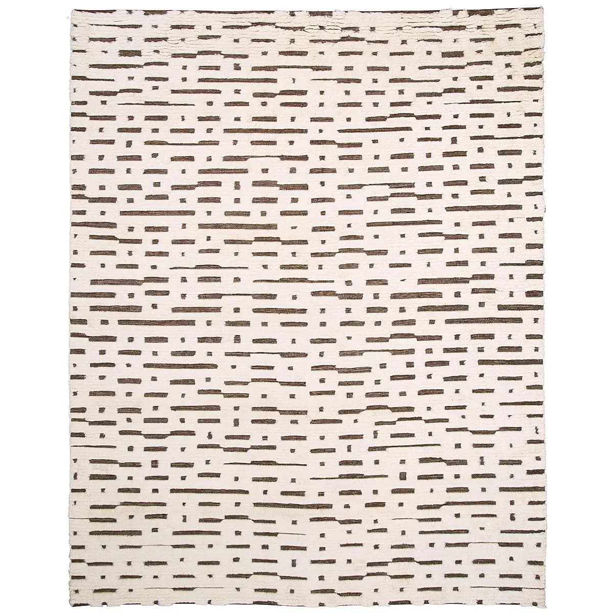 Abstract Ikat Rug_ IVORY & BROWN