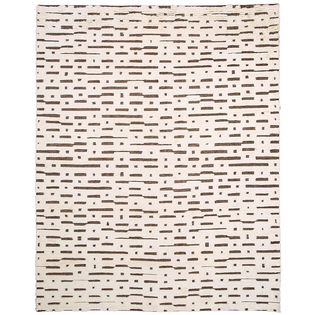 Abstract Ikat Rug_ IVORY & BROWN